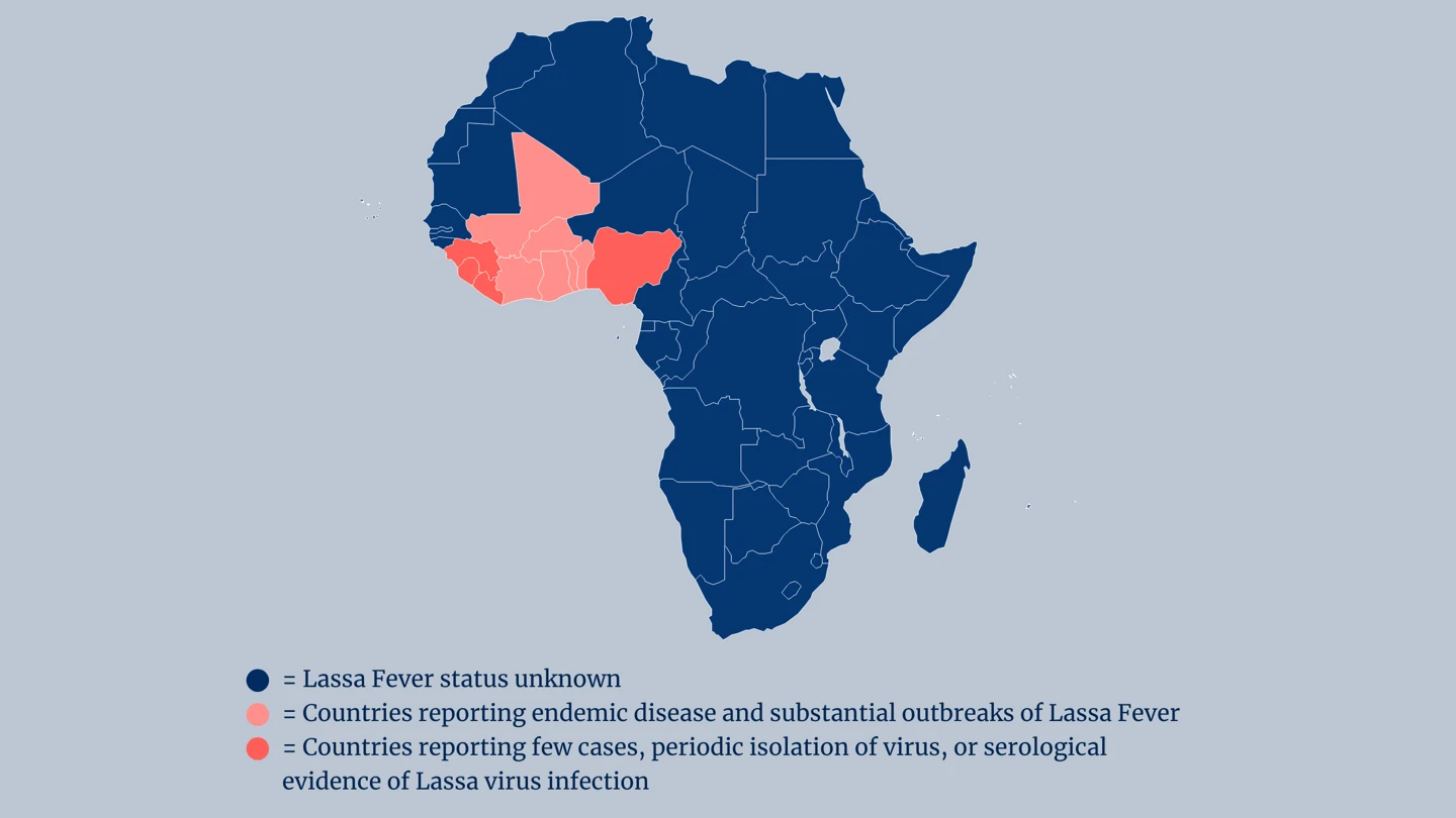 Lassa outbreak map
